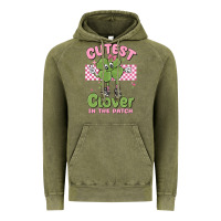 Vintage Olive cutest clover in the patch Vintage Hoodie - MaliasSmallBusiness