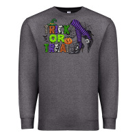 Charcoal Heather trick or treat Premium Sweatshirt - CowGirlArtShop