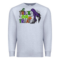 Heather Grey trick or treat Premium Sweatshirt - CowGirlArtShop