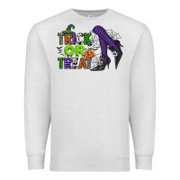 Oatmeal Heather trick or treat Premium Sweatshirt - CowGirlArtShop