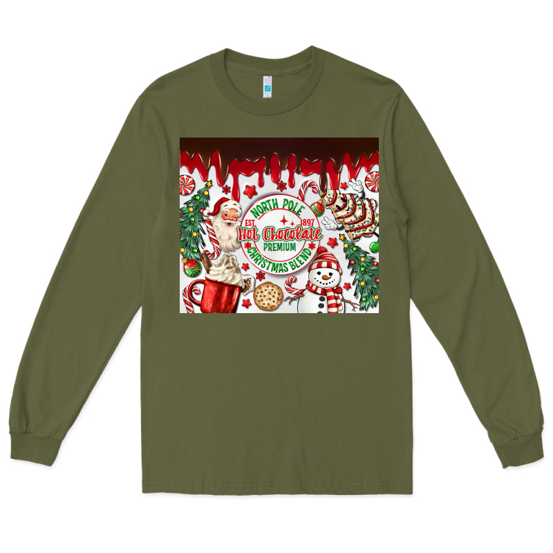 Christmas Hot Chocolate Long Sleeve Tee by MaliasSmallBusiness | Teevron