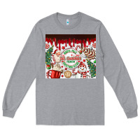 Heather Grey christmas hot chocolate Long Sleeve Tee - MaliasSmallBusiness