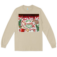 Mushroom christmas hot chocolate Long Sleeve Tee - MaliasSmallBusiness