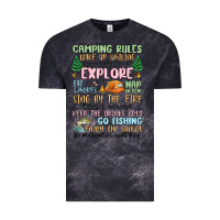 Cloud Black camping rules Vintage Tee - MaliasSmallBusiness