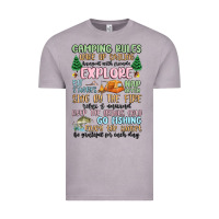Vintage Zinc camping rules Vintage Tee - MaliasSmallBusiness