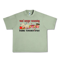 Oil Green 100 days school Urban Heavy Tee - MaliasSmallBusiness