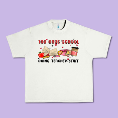 100 Days School Urban Heavy Tee Designed By Maliassmallbusiness
