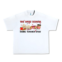 White 100 days school Urban Heavy Tee - MaliasSmallBusiness