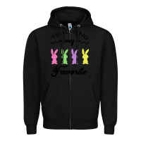 Black Teaching My Favorite Bunny Zipper Hoodie - Bettercallsaul