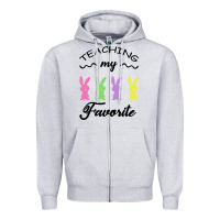 Heather Grey Teaching My Favorite Bunny Zipper Hoodie - Bettercallsaul