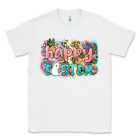 White Happy Easter Classic Tee - NancyCooperArtShop
