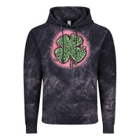 Cloud Black leopard shamrocks with hearts Vintage Hoodie - MaliasSmallBusiness
