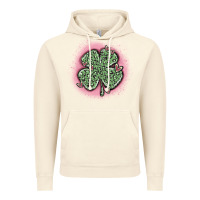 Vintage Artic leopard shamrocks with hearts Vintage Hoodie - MaliasSmallBusiness