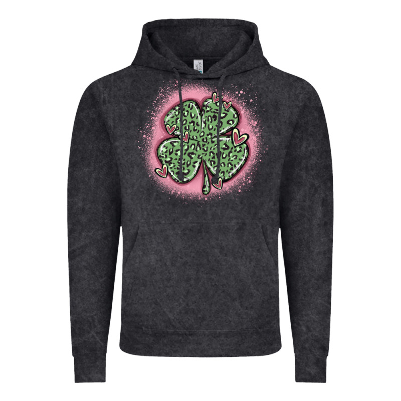 Leopard Shamrocks With Hearts Vintage Hoodie by MaliasSmallBusiness | Teevron