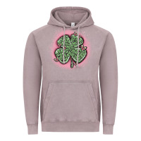 Vintage Zinc leopard shamrocks with hearts Vintage Hoodie - MaliasSmallBusiness
