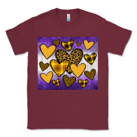 Burgundy lakers hearts Classic Tee - JahusDesignShop
