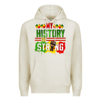 Oatmeal Heather my history is strong Premium Hoodie - CowGirlArtShop