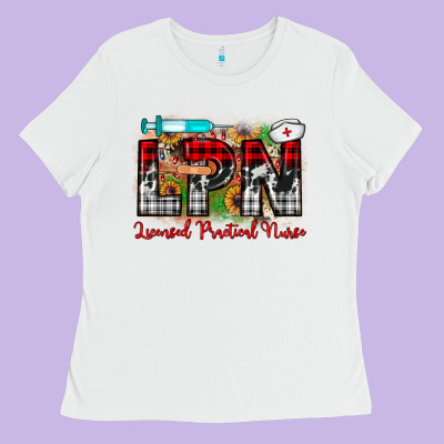 Christmas Lpn Licensed Practical Nurse Ladies Tee Designed By Jahusdesignshop