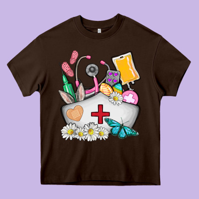 Nurse  Easter Heavy Core Tee Designed By Adodesignshop