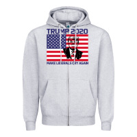 Heather Grey Trump 2020 Make Liberals cry Again Zipper Hoodie - Bettercallsaul