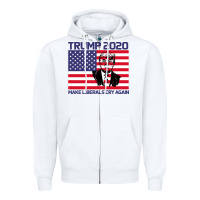 White Trump 2020 Make Liberals cry Again Zipper Hoodie - Bettercallsaul