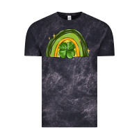 Cloud Black st patrick s day shamrock rainbow Vintage Tee - MaliasSmallBusiness