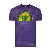 Cloud Purple st patrick s day shamrock rainbow Vintage Tee - MaliasSmallBusiness