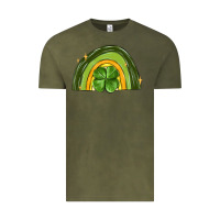 Vintage Olive st patrick s day shamrock rainbow Vintage Tee - MaliasSmallBusiness