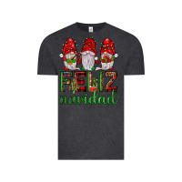 Vintage Black feliz navidad gnomies Vintage Tee - JahusDesignShop