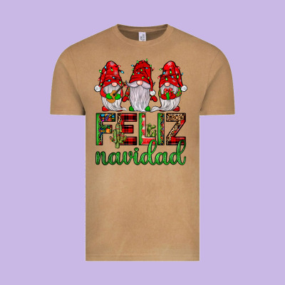 Feliz Navidad Gnomies Vintage Tee Designed By Jahusdesignshop