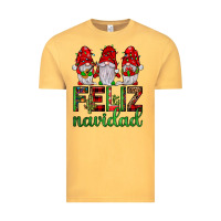 Vintage Mustard feliz navidad gnomies Vintage Tee - JahusDesignShop