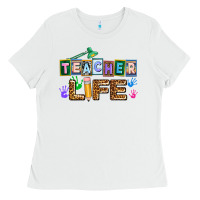White teacher life Ladies Tee - AdoDesignShop