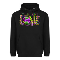 Black mardi gras love lips Heavyweight Hoodie - CowGirlArtShop