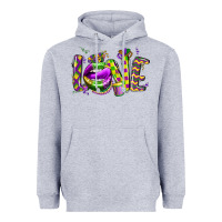 Heather Grey mardi gras love lips Heavyweight Hoodie - CowGirlArtShop