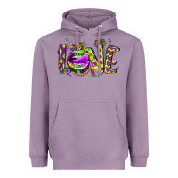 Lavender mardi gras love lips Heavyweight Hoodie - CowGirlArtShop