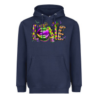Navy mardi gras love lips Heavyweight Hoodie - CowGirlArtShop
