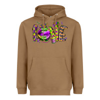 Toasted Coconut mardi gras love lips Heavyweight Hoodie - CowGirlArtShop