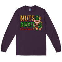 Plum Nuts about Christmas Nutcracker Long Sleeve Tee - NancyCooperArtShop