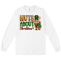 White Nuts about Christmas Nutcracker Long Sleeve Tee - NancyCooperArtShop