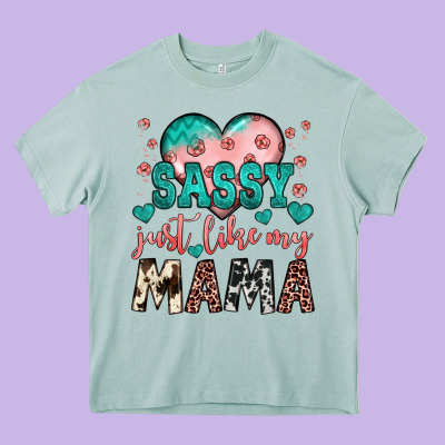 Sassy Just Like My Mama Heavy Core Tee Designed By Jahusdesignshop