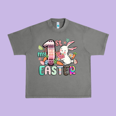 My First Easter Urban Heavy Tee Designed By Maliassmallbusiness