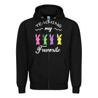 Black Teaching My Favorite Bunny Zipper Hoodie - Bettercallsaul