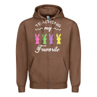 Chestnut Teaching My Favorite Bunny Zipper Hoodie - Bettercallsaul