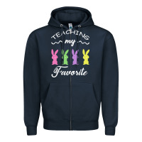Navy Teaching My Favorite Bunny Zipper Hoodie - Bettercallsaul