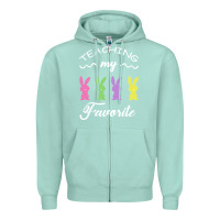 Seafoam Teaching My Favorite Bunny Zipper Hoodie - Bettercallsaul