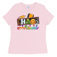 Bubblegum Pink teacher chaos coordinator Ladies Tee - AdoDesignShop