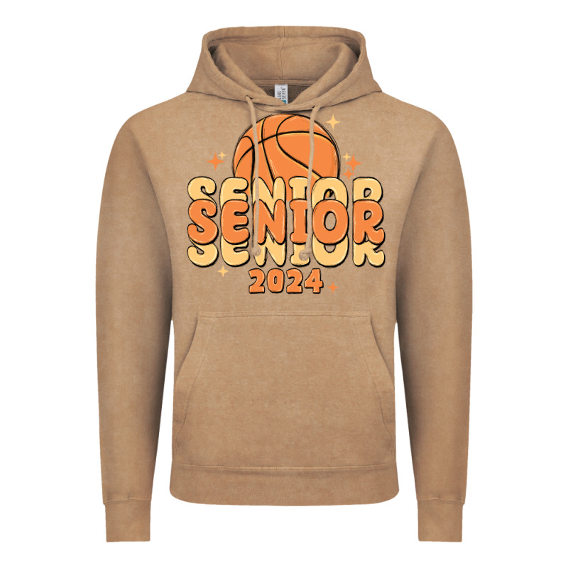 Basketball Senior 2024 Vintage Hoodie by MaliasSmallBusiness | Teevron