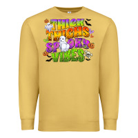 Antique Gold thick thighs and spooky vibes Premium Sweatshirt - CowGirlArtShop