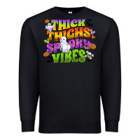 Black thick thighs and spooky vibes Premium Sweatshirt - CowGirlArtShop