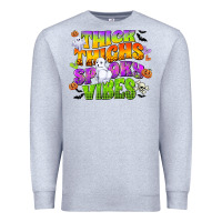 Heather Grey thick thighs and spooky vibes Premium Sweatshirt - CowGirlArtShop